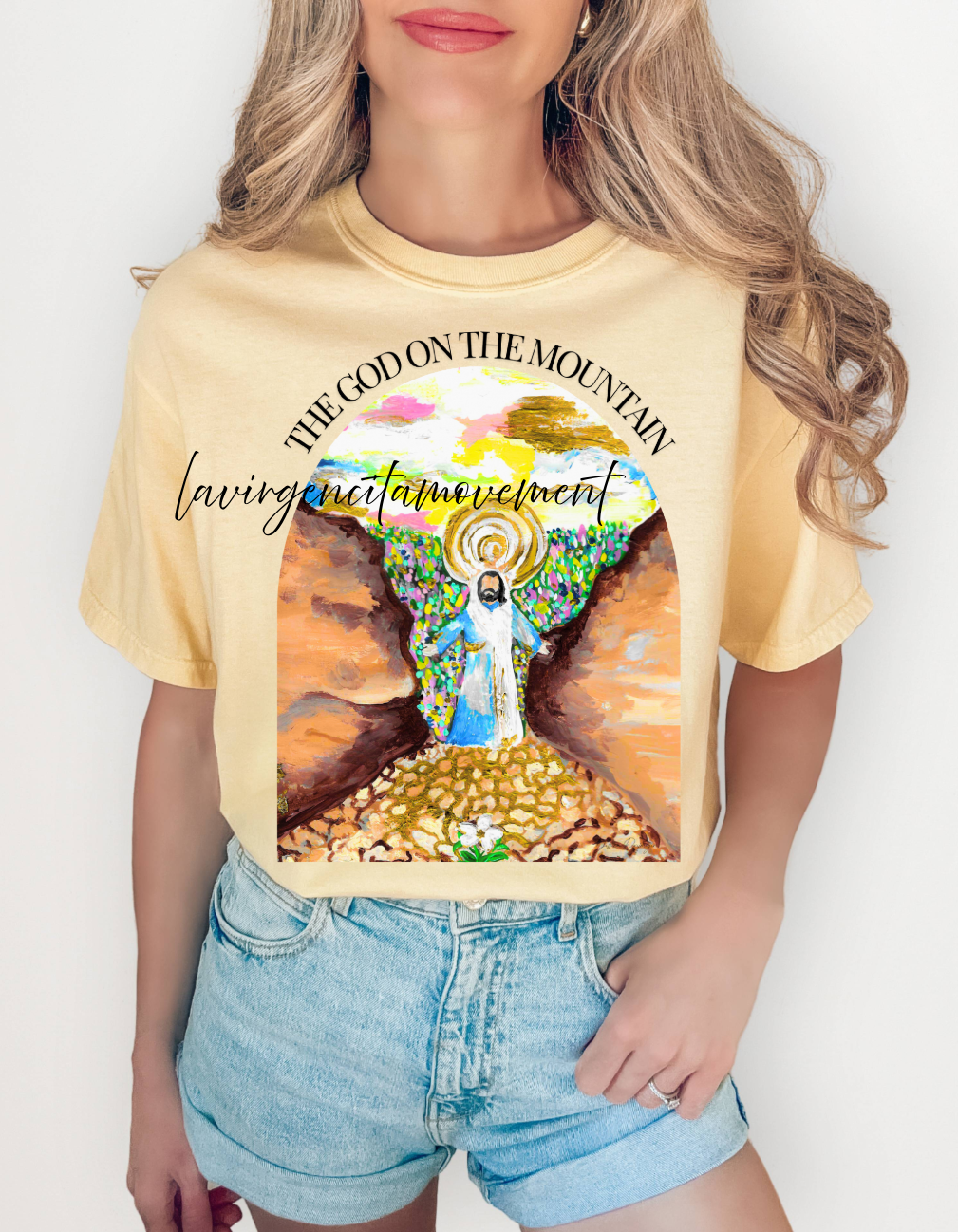 The God on the Mountain" Comfort Colors® Christian T-Shirt | Unisex Faith Tee