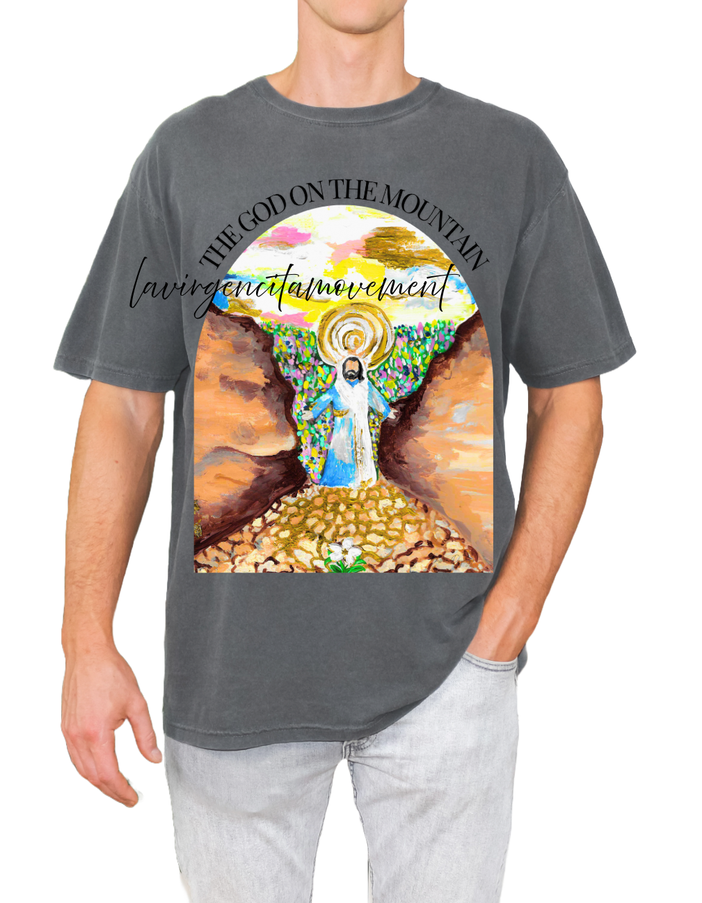 The God on the Mountain" Comfort Colors® Christian T-Shirt | Unisex Faith Tee