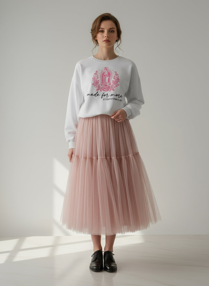 La Virgencita Movement Rose Crown Crewneck