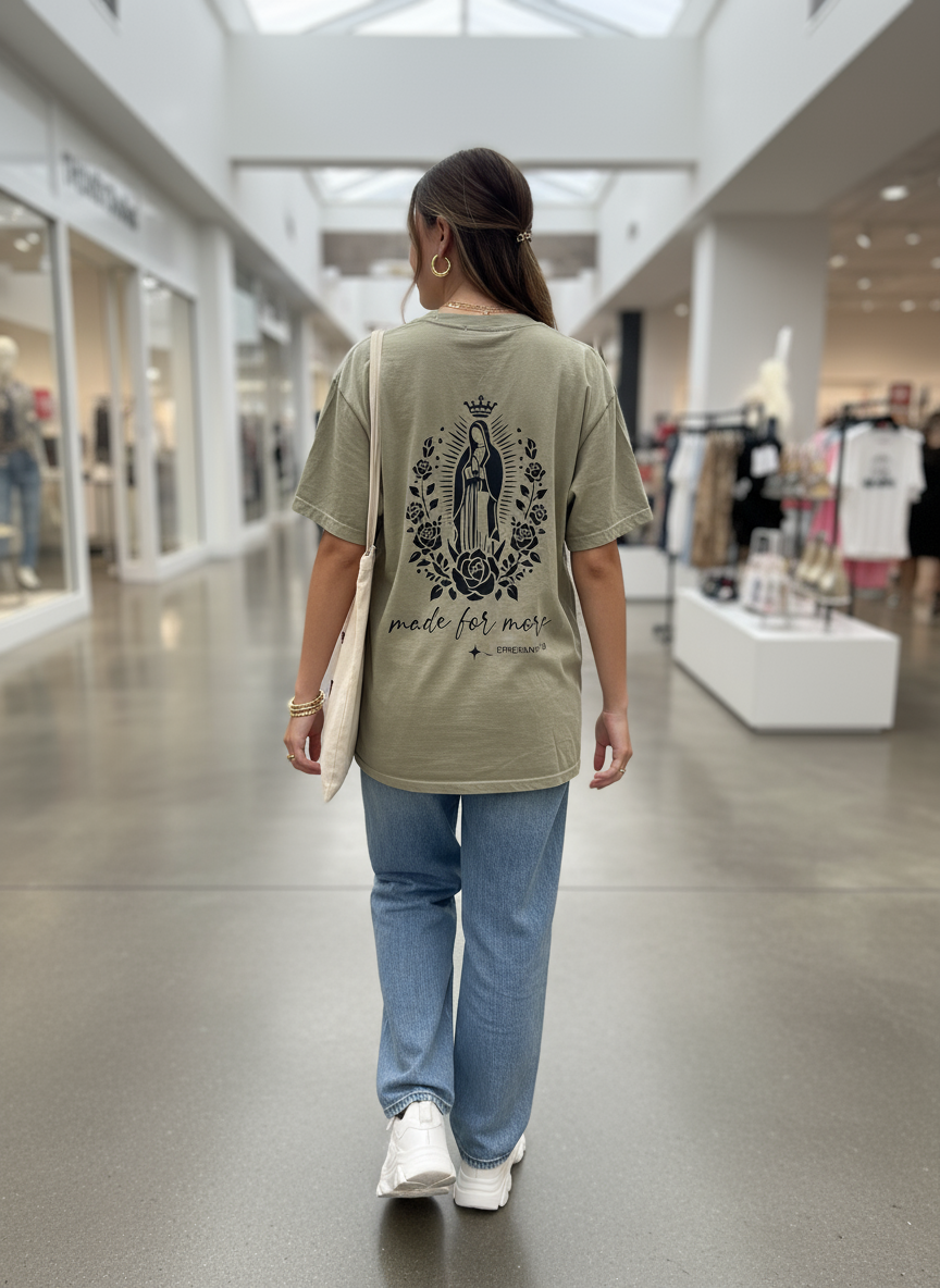 Made for More Tee Featuring Our Lady of Guadalupe