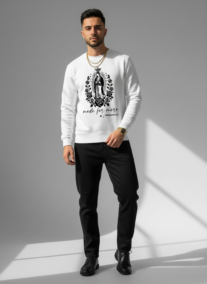 La Virgencita Movement Rose Crown Crewneck
