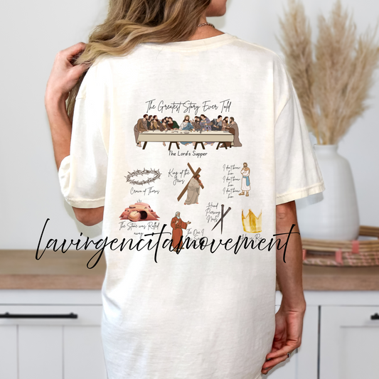 The Greatest Story Ever Told" Comfort Colors® Christian T-Shirt | Resurrection Story Shirt