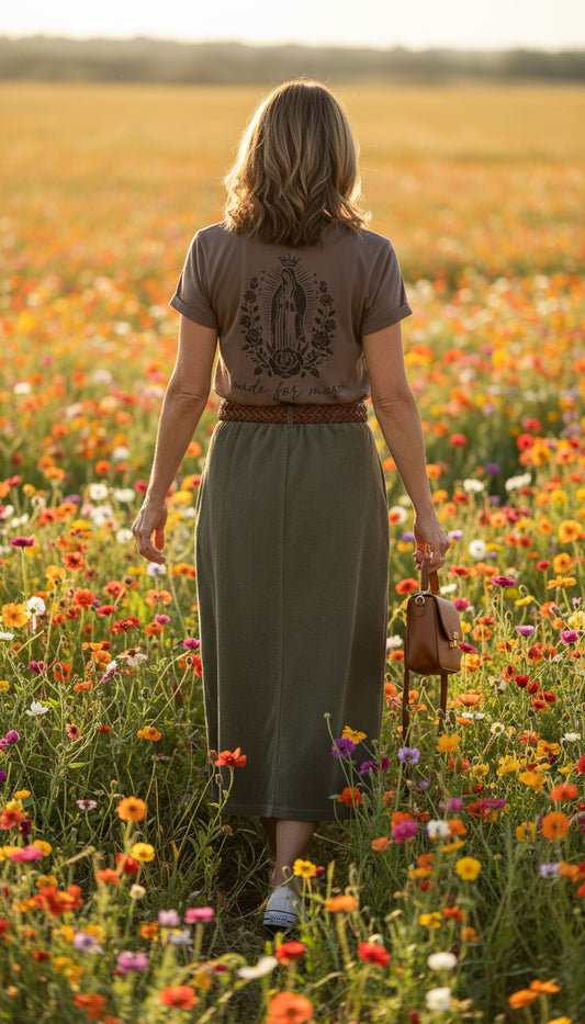 Made for More Tee Featuring Our Lady of Guadalupe