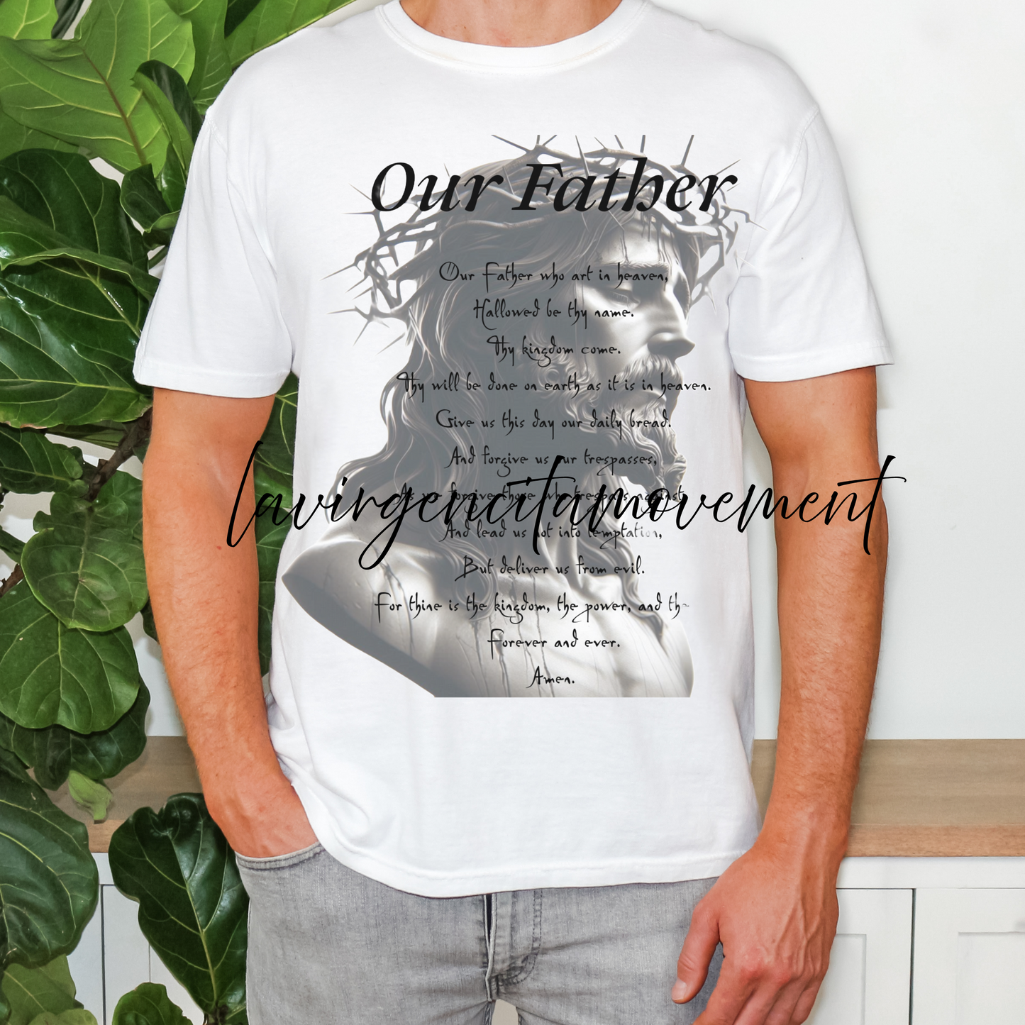 Comfort Colors “Our Father” Tee – Pepper Black & White | Unisex Fit